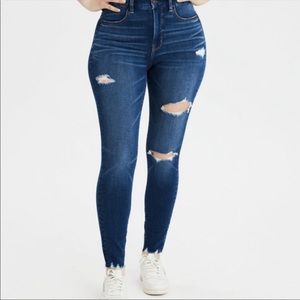AEO "Dream Jean"  Skinny Distressed Jeans